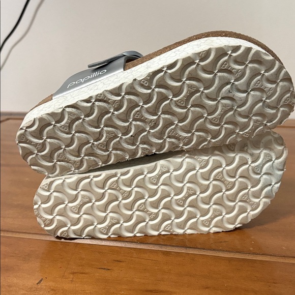 Birkenstock Papillio Gizeh Platform Stylish Silver Women's Sandals Size 8 - Picture 12 of 15